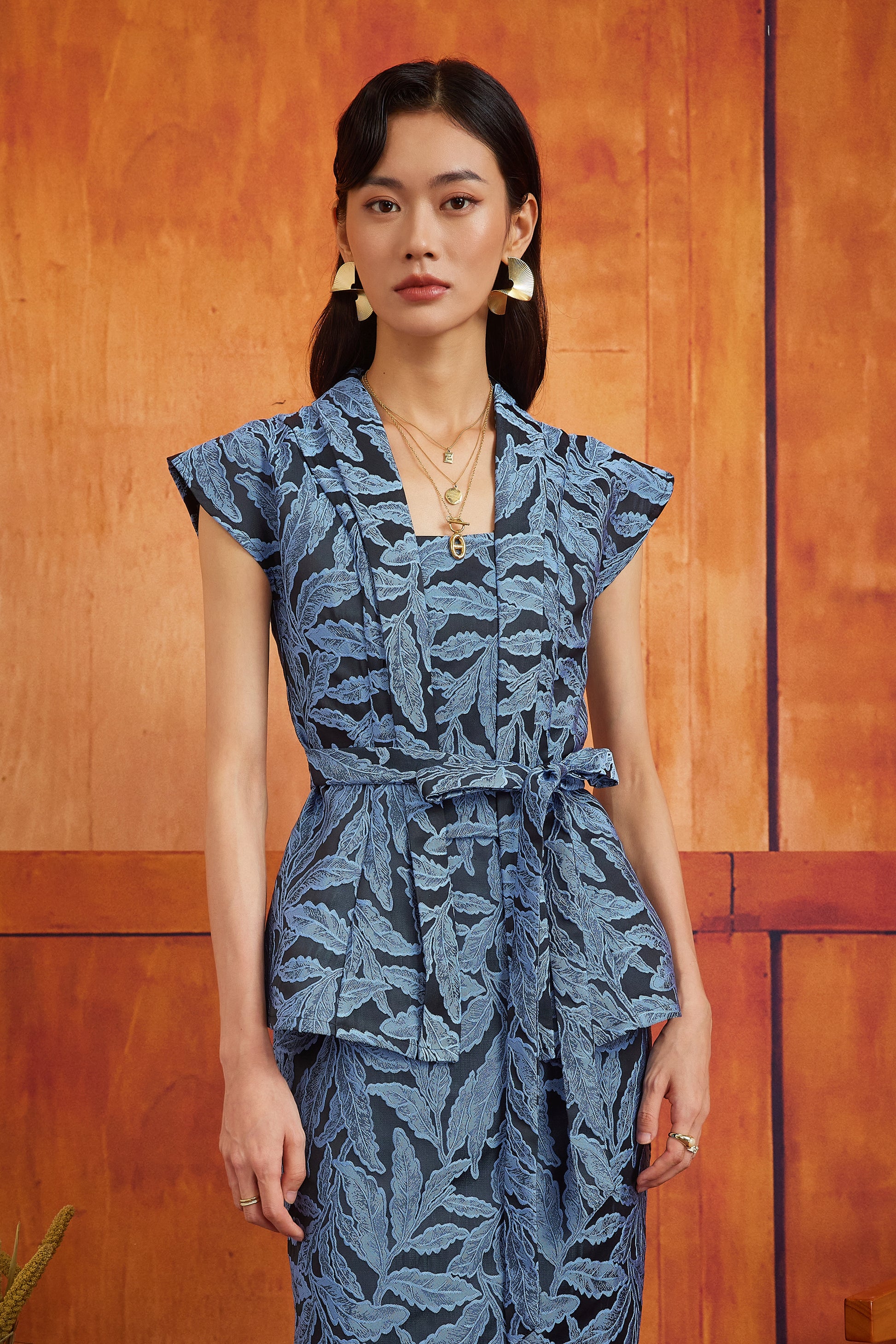 NYA CHIK TOP IN SMOKEY BLUE