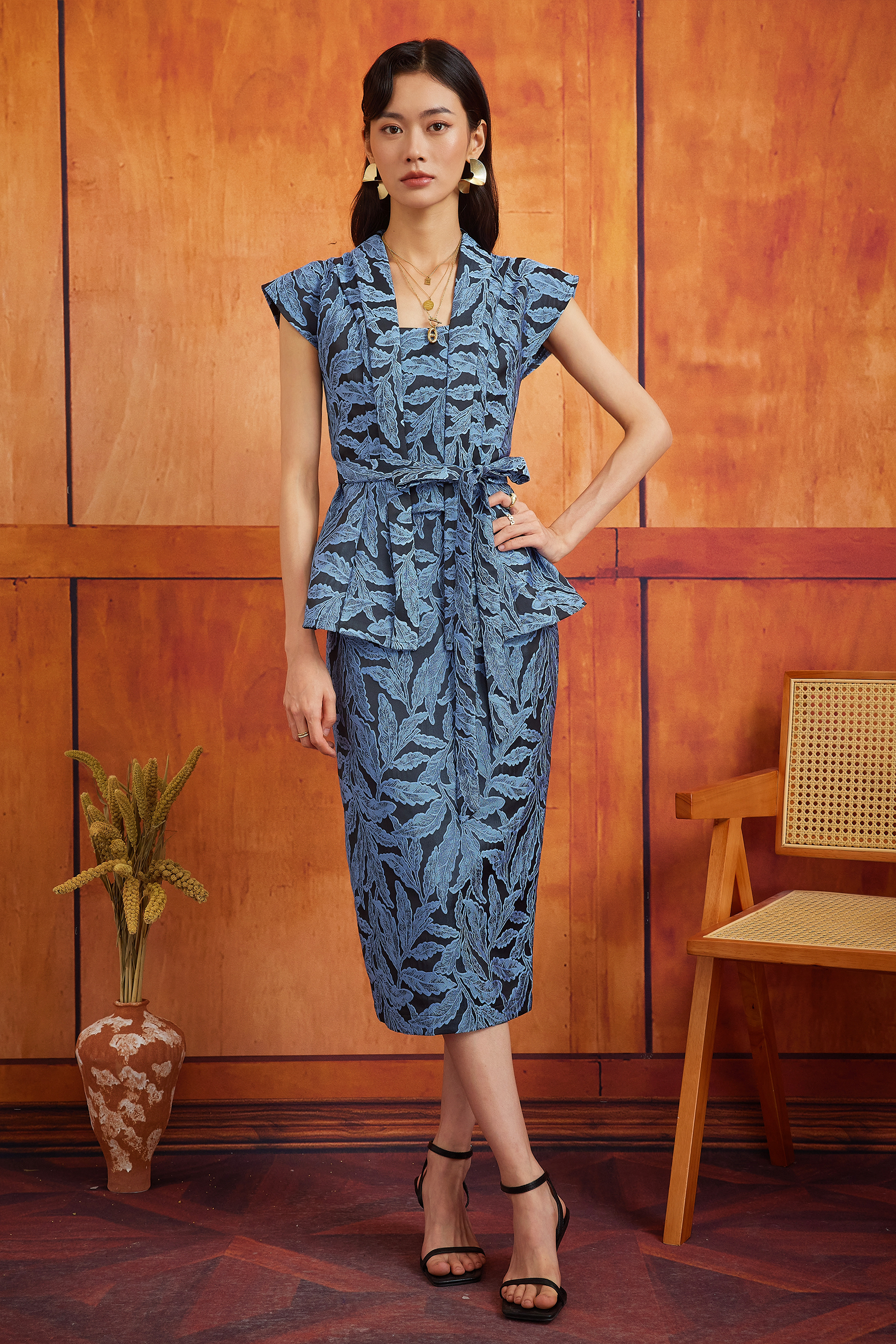 NYA CHIK TOP IN SMOKEY BLUE