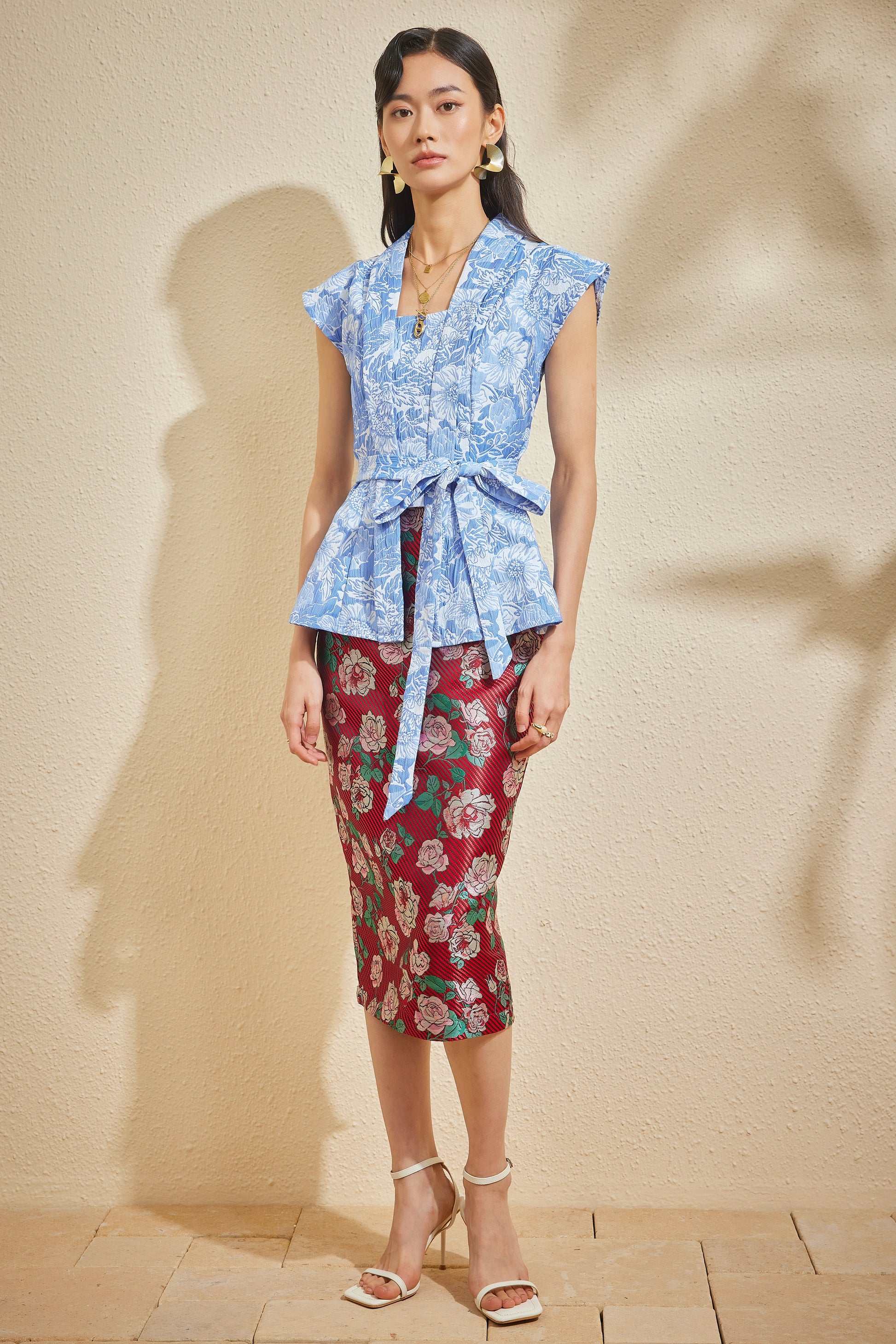 NYA CHIK TOP IN CAERULEUM