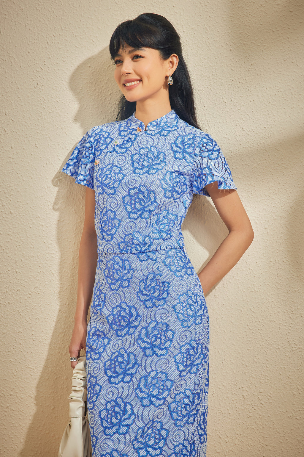 NARI LACE SKIRT IN BLUEHAVEN