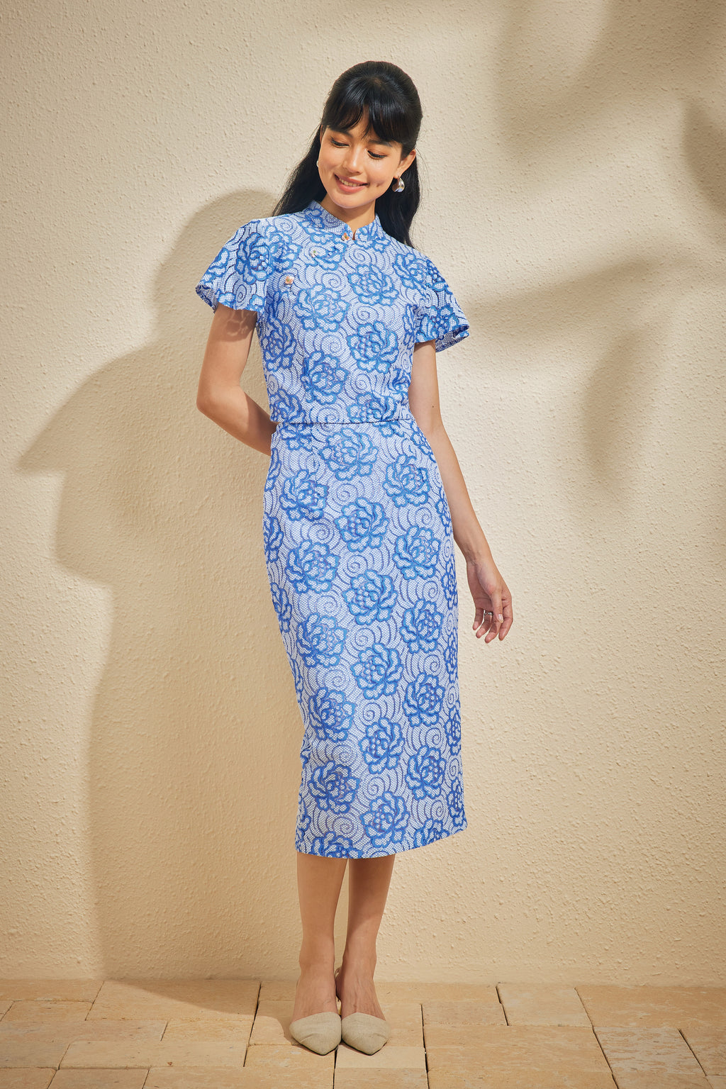 NARI LACE SKIRT IN BLUEHAVEN