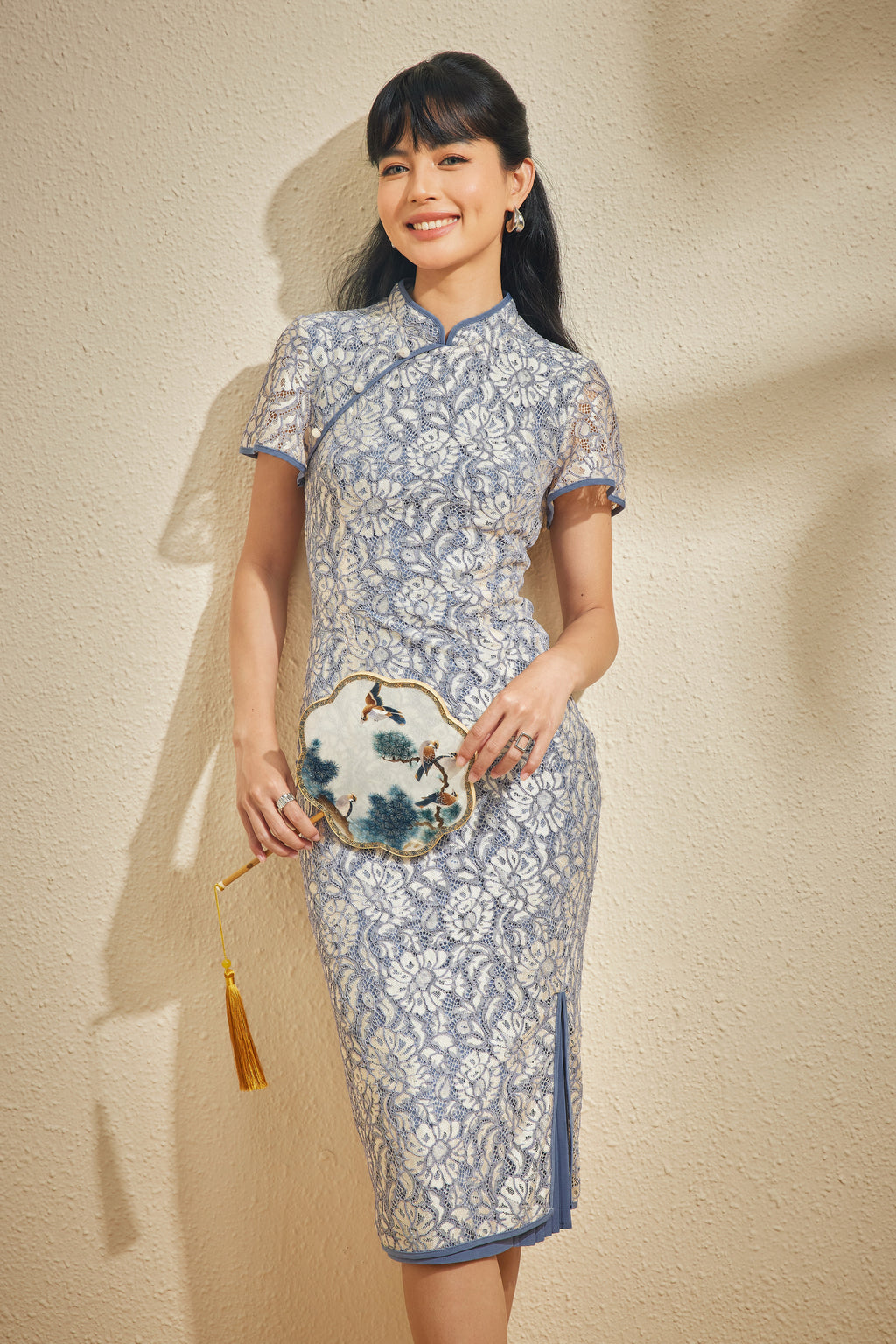 VINTAGE HSI SHIH IN BLUE DUSK