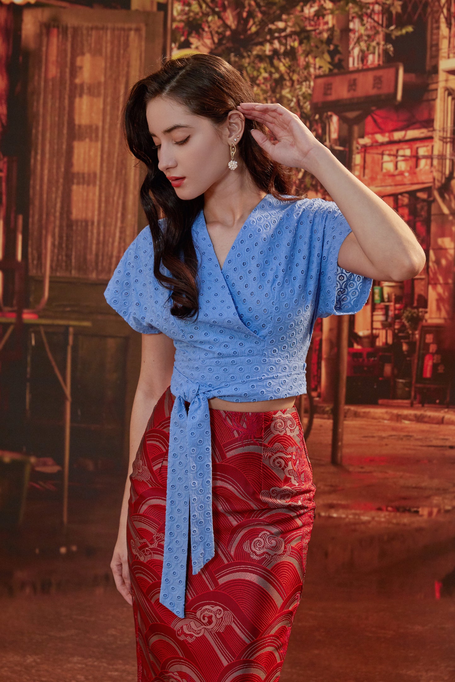 LEIZU SHANG IN SMOKY BLUE