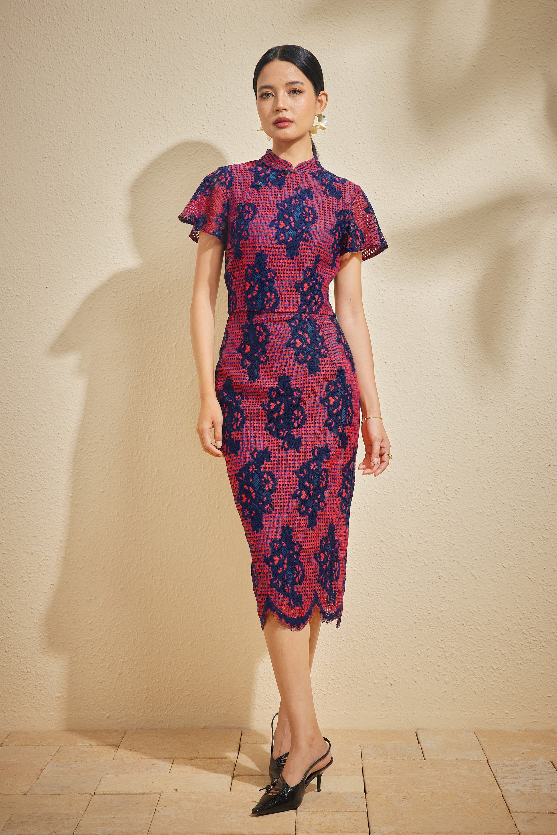 PINGYANG LACE TOP IN MAVEN