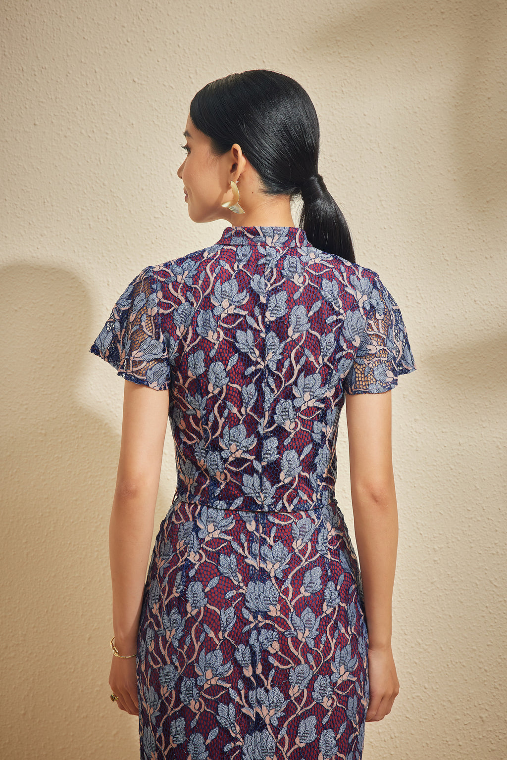 PINGYANG LACE TOP IN PLUM FROST