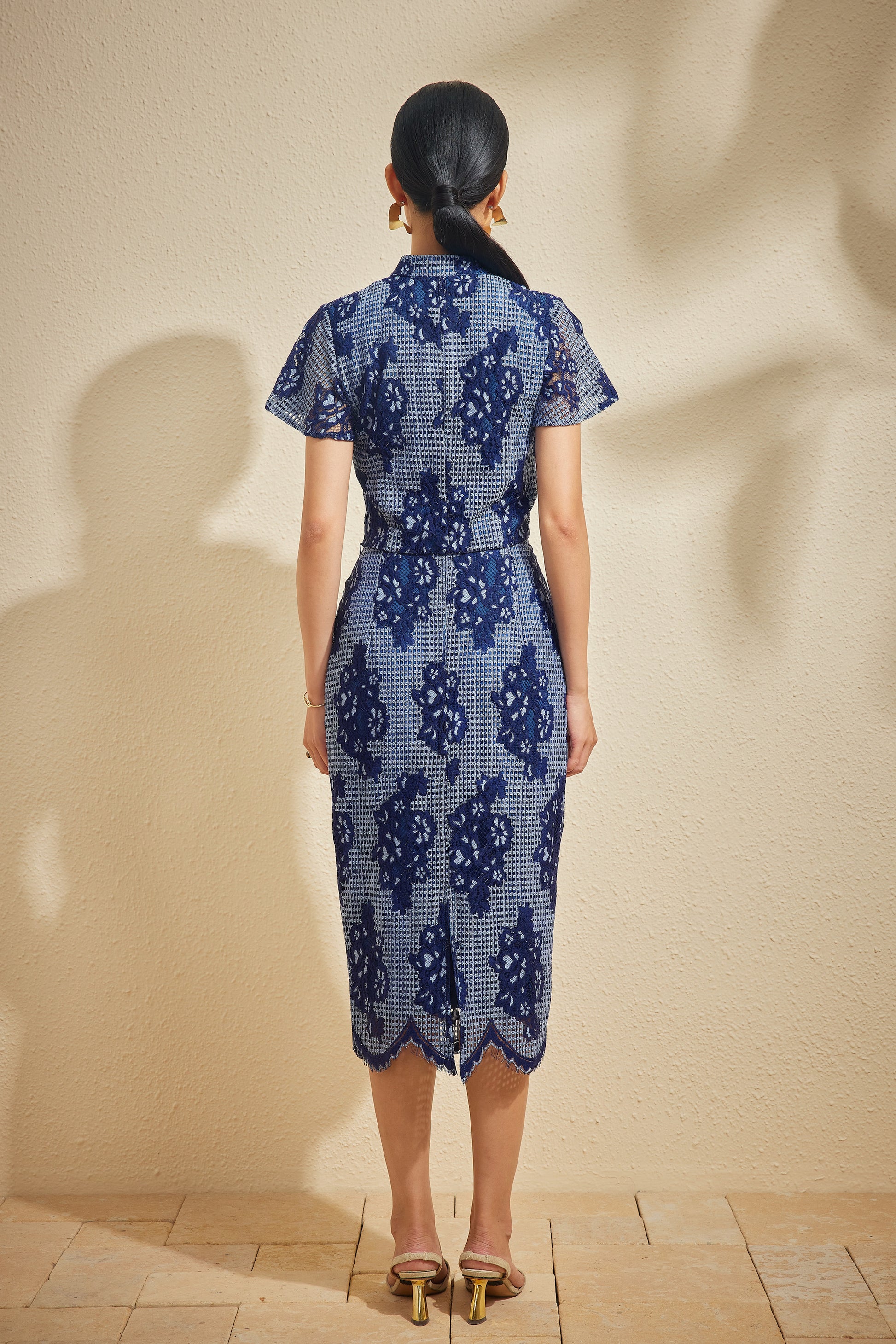 PINGYANG LACE TOP IN COBALTE