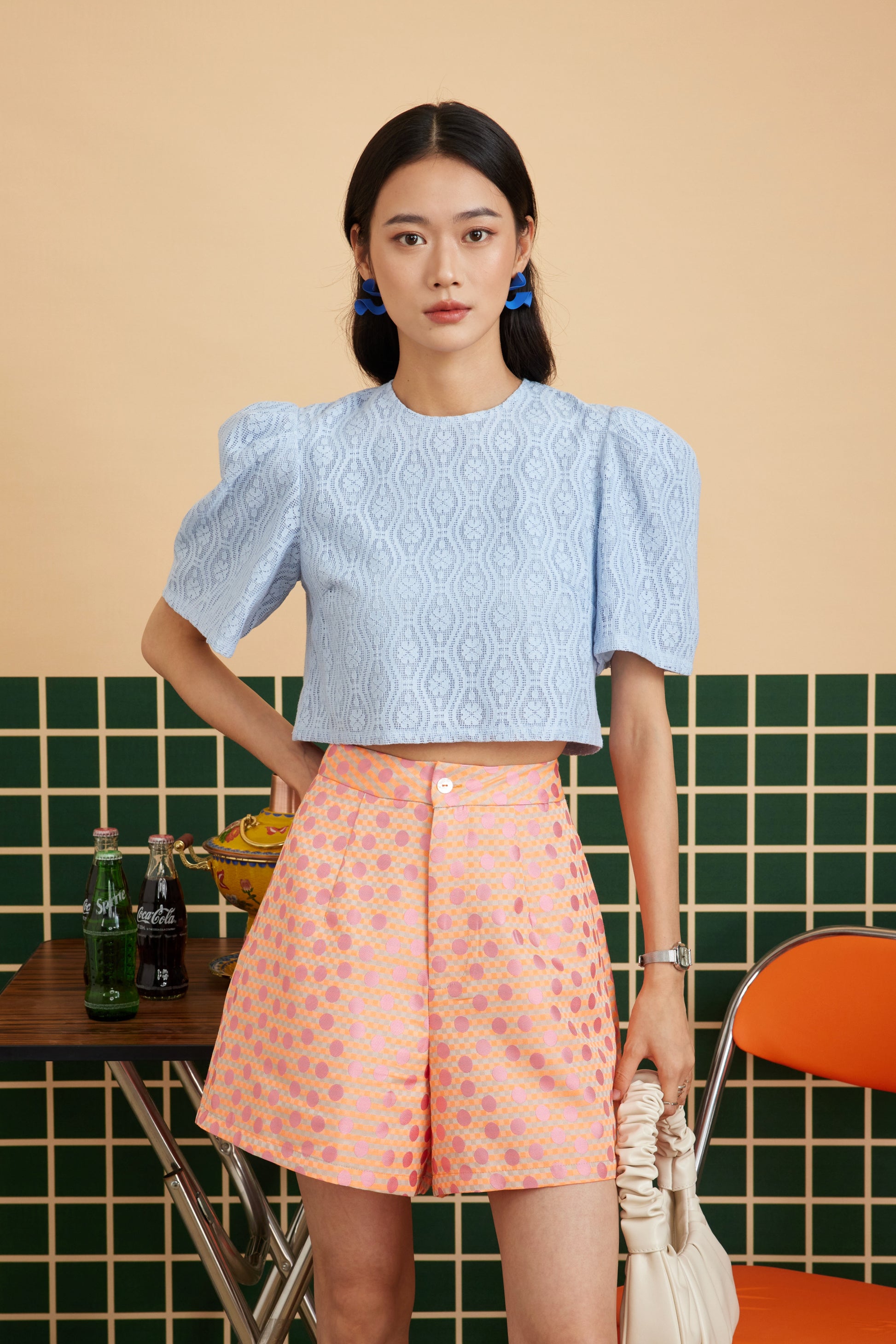 TAILORED SHORTS IN YAYOI GUAVA