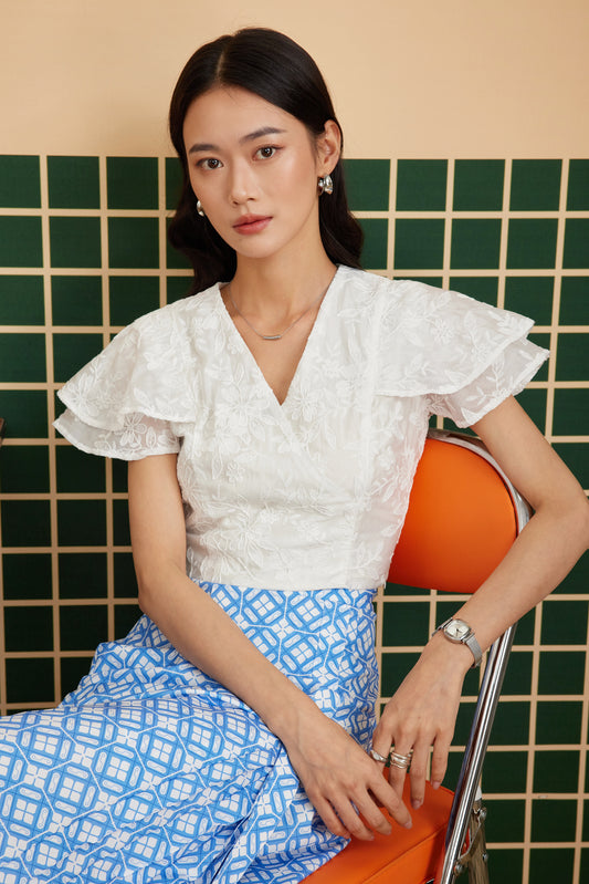 PHOENIX TOP IN BRODERIE