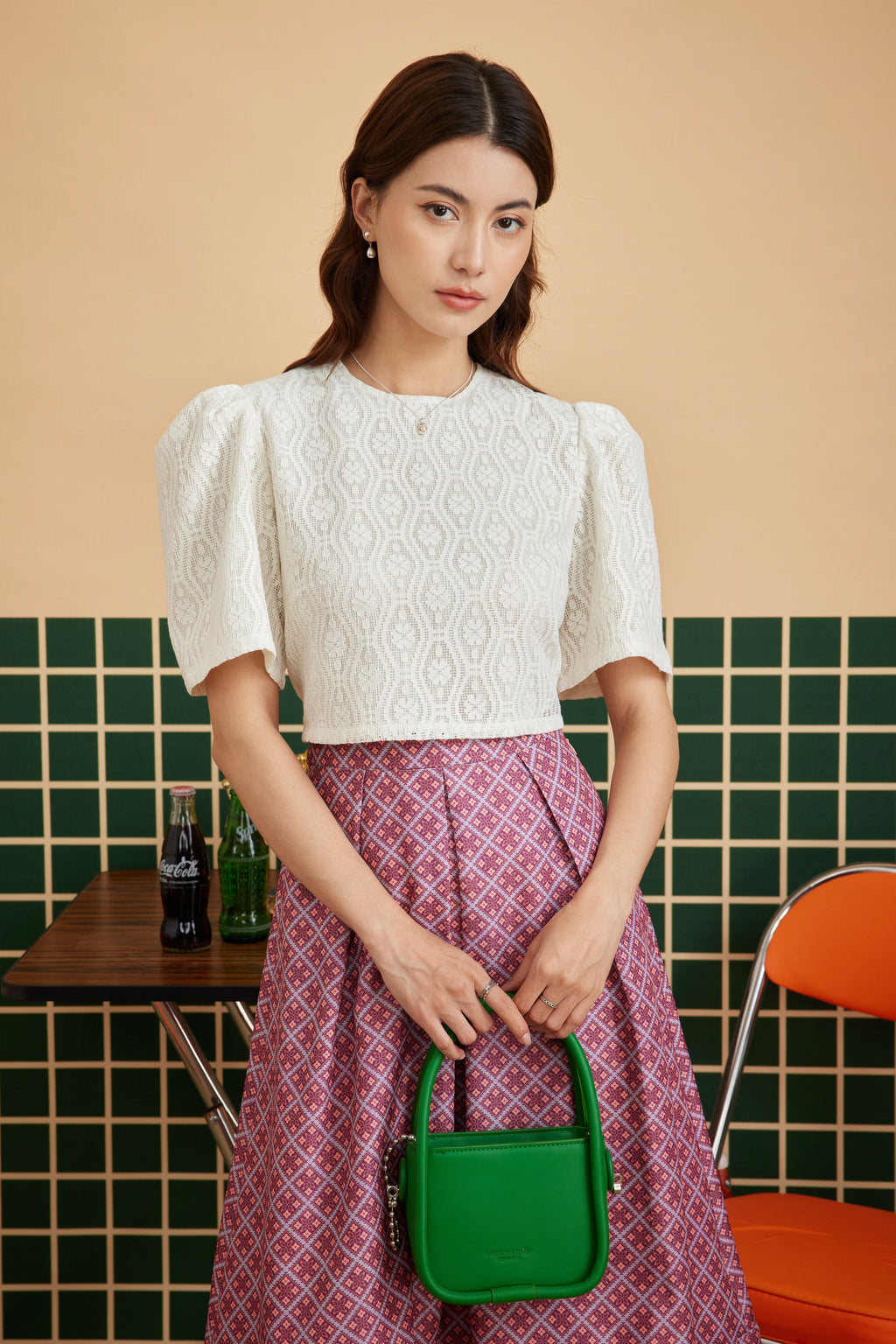 CAMISA IN CROCHET CREAM