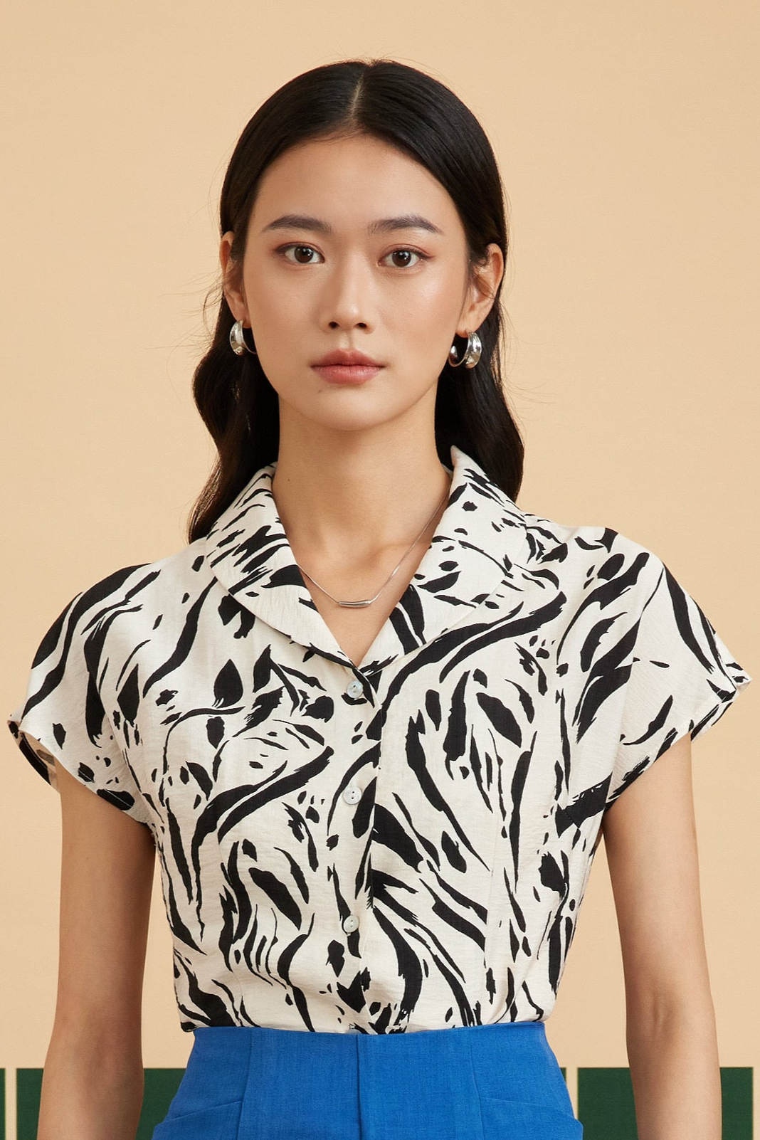 ROCKABILLY SHIRT IN ABSTRACT SABLE
