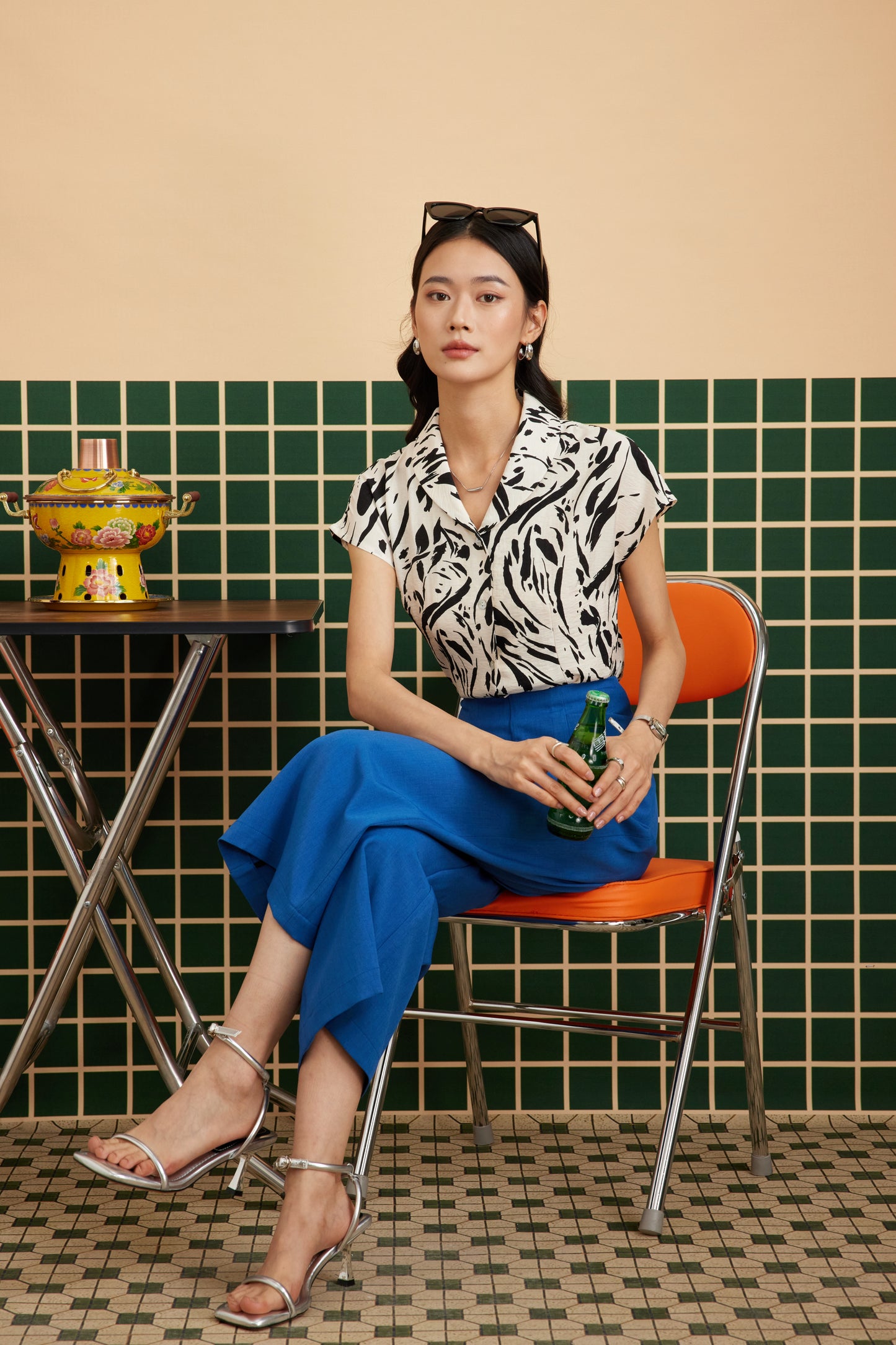 ROCKABILLY SHIRT IN ABSTRACT SABLE