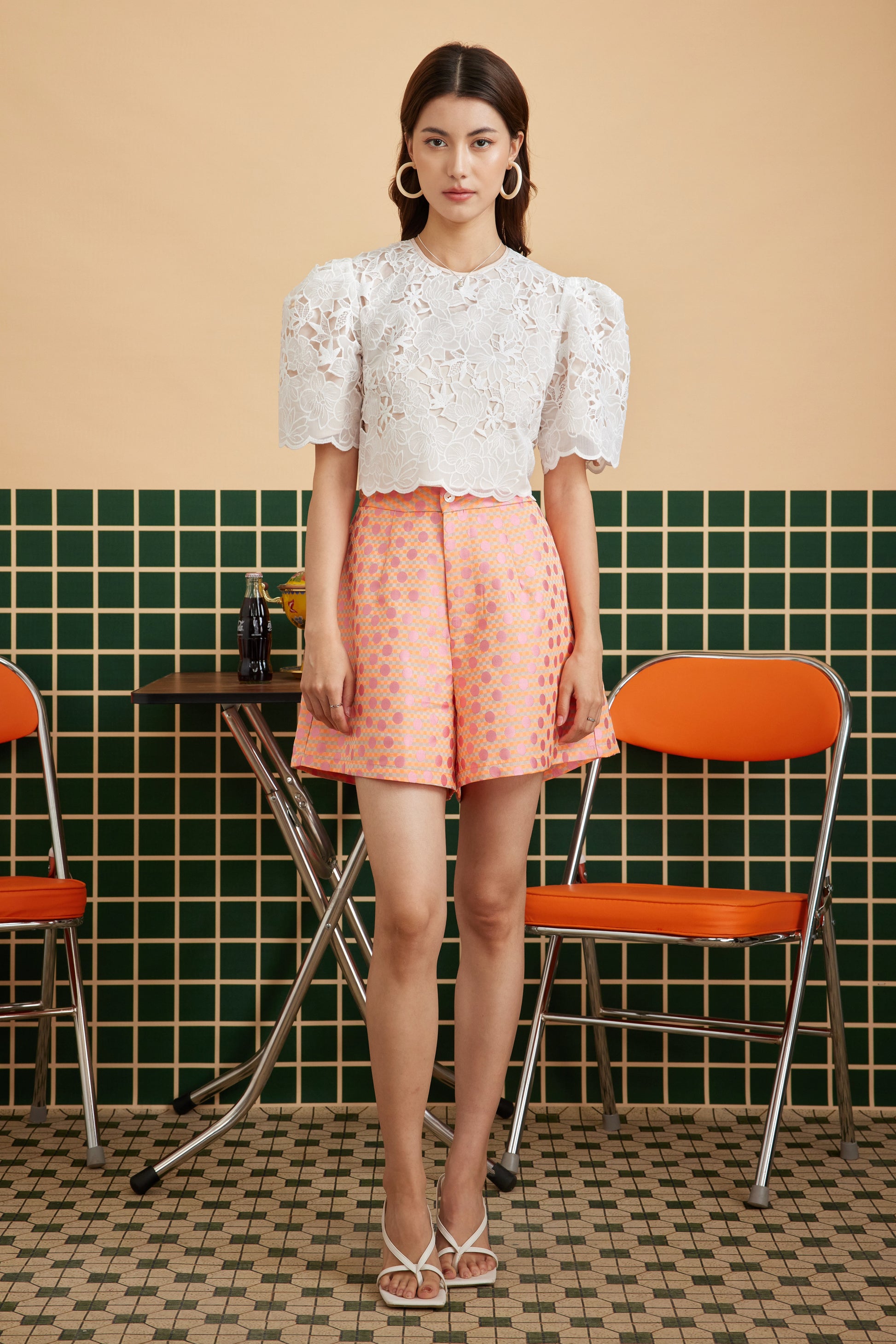 TAILORED SHORTS IN YAYOI GUAVA