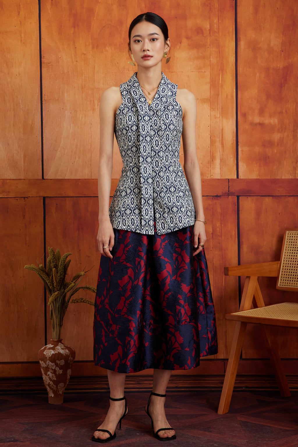 KEBAYA PANJANG IN MIDNIGHT IKAT