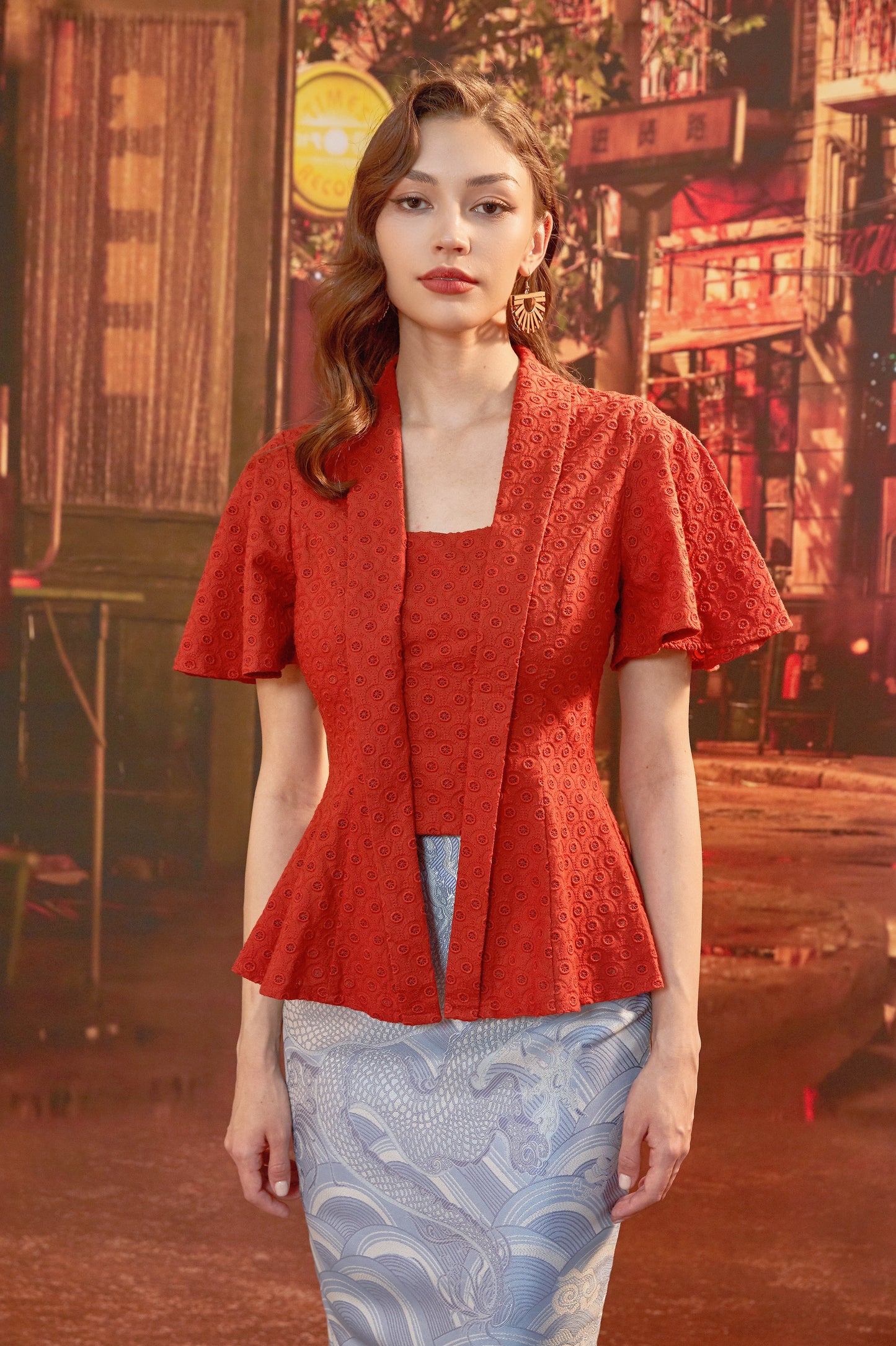 KEBAYA TOP IN CHA KIAK