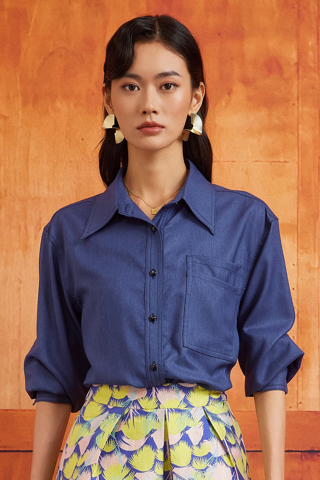 ESCAPE ARTIST SHIRT IN TARMAC BLUE