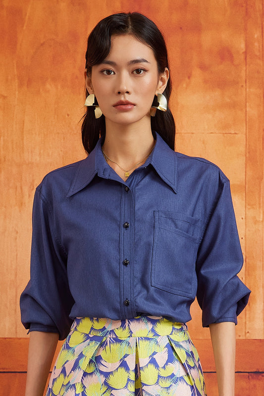 ESCAPE ARTIST SHIRT IN TARMAC BLUE