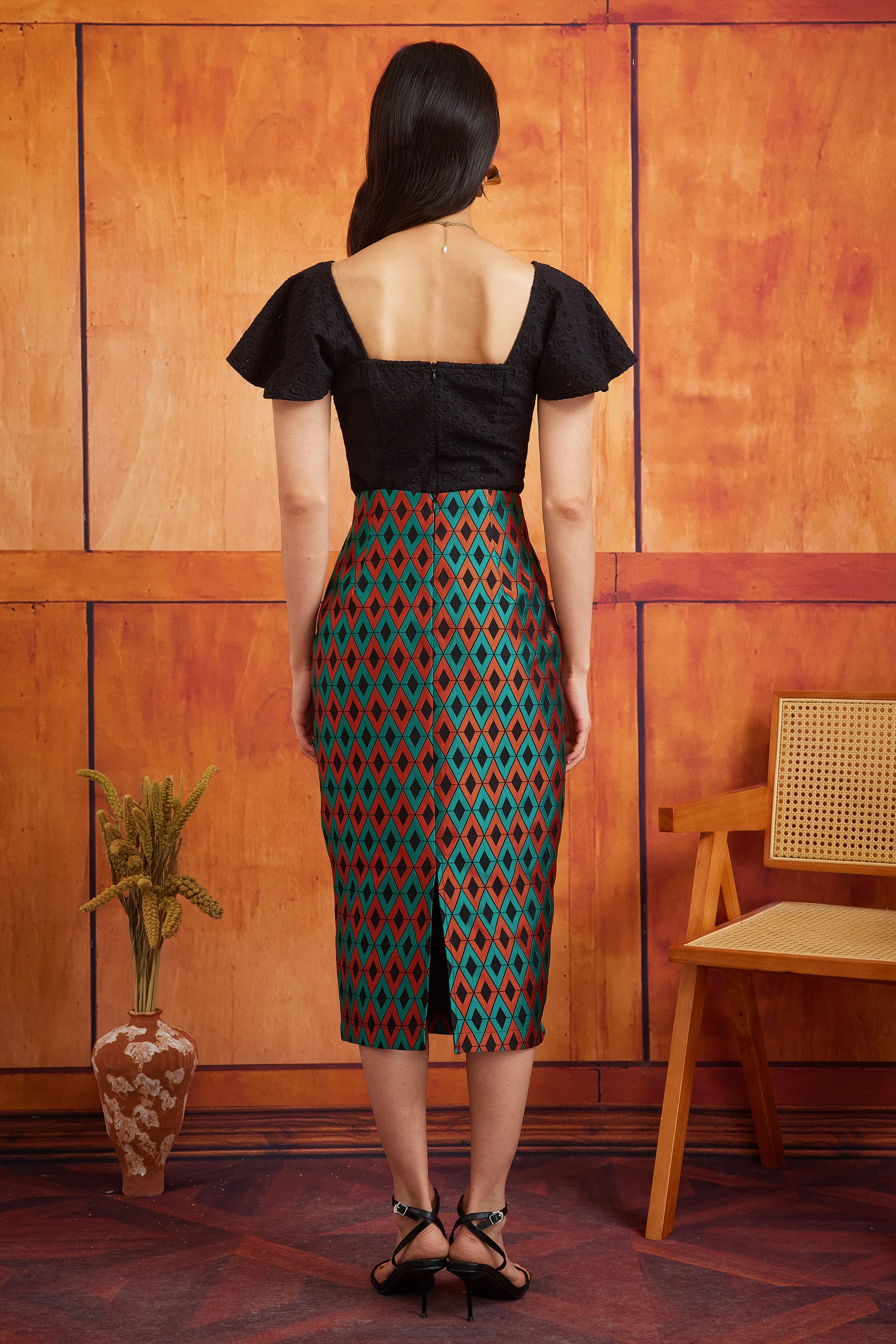 NARI SKIRT IN TURQUOISE RUST