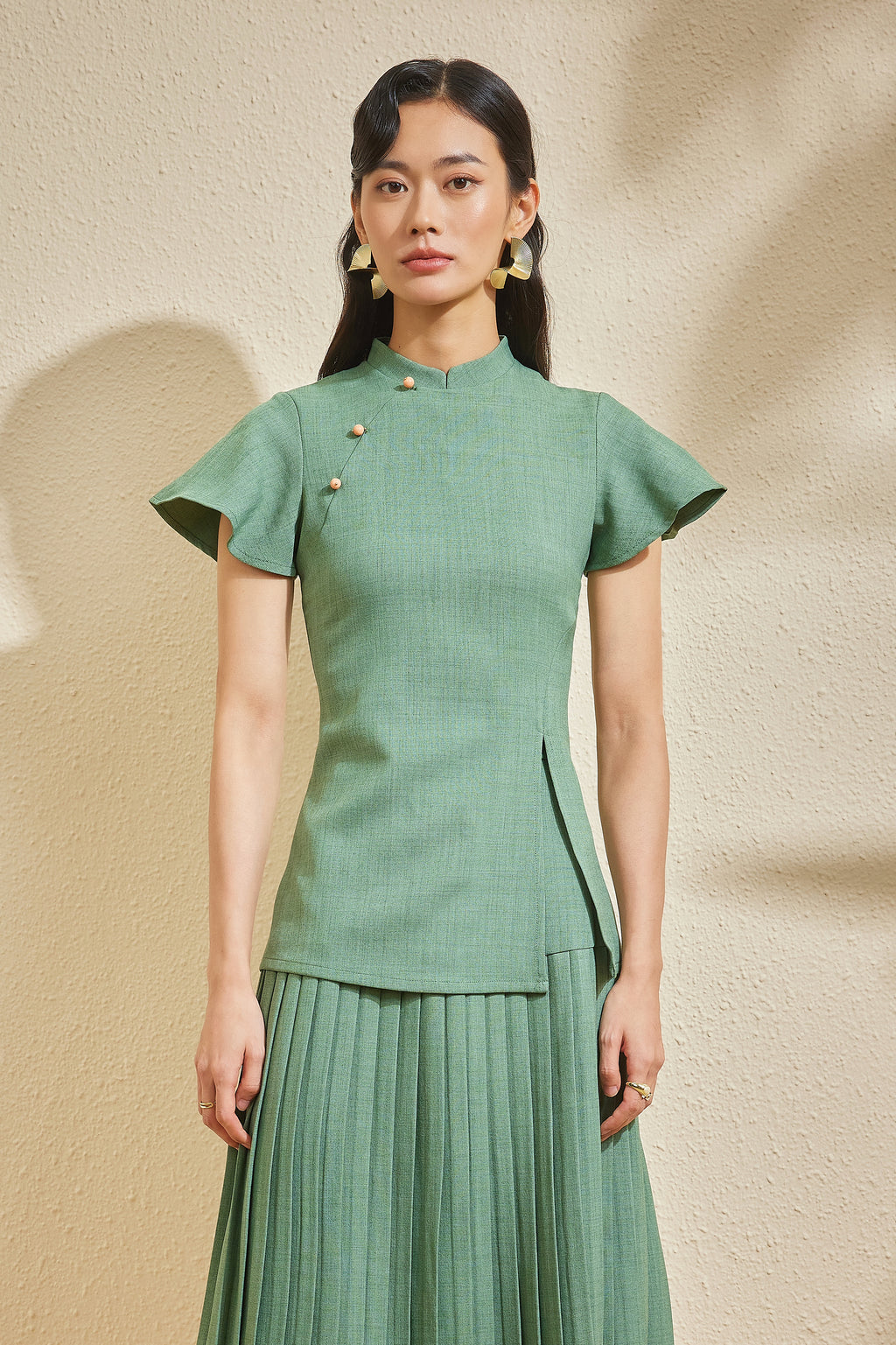 SOUTHERNER TOP IN SOFT JADE