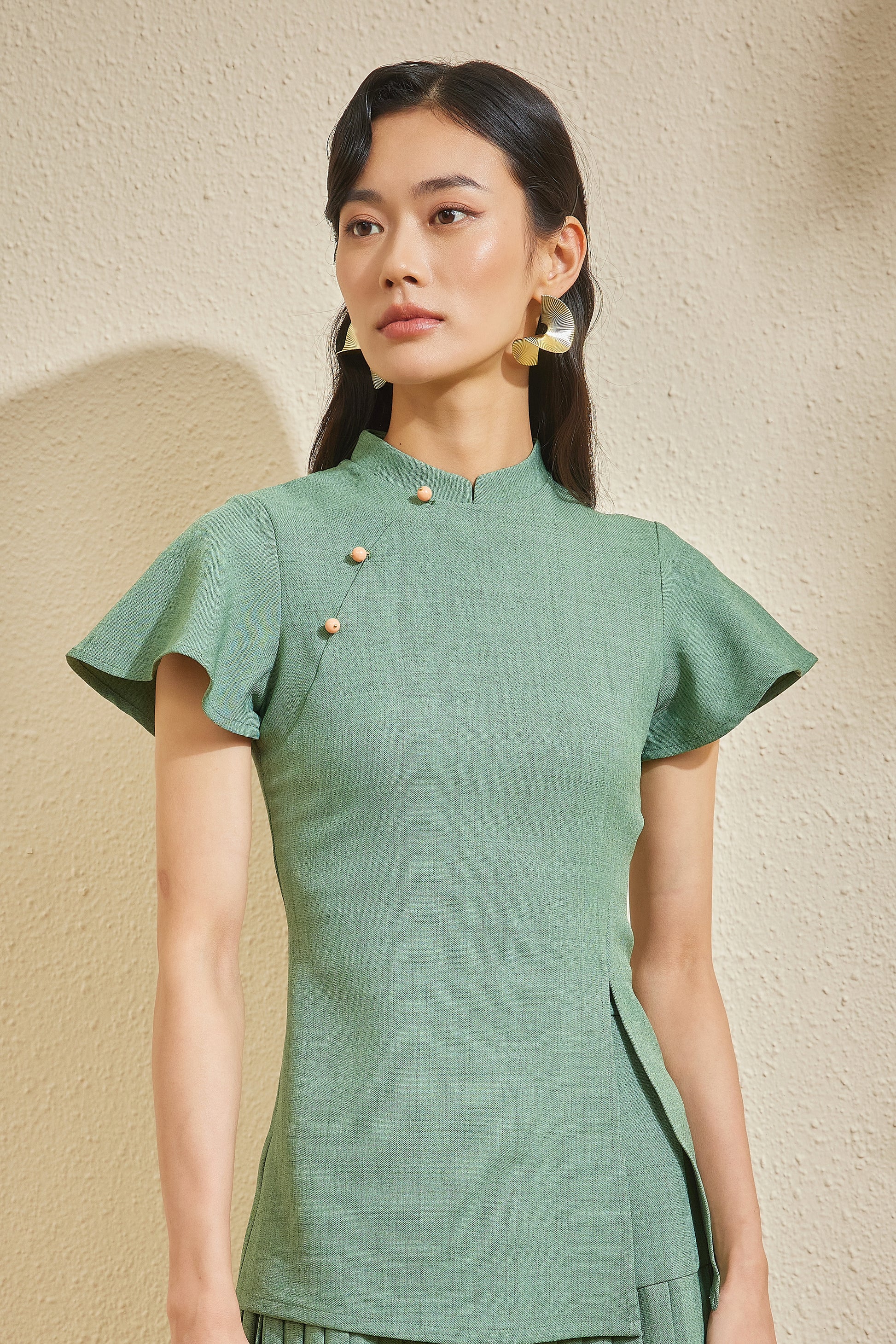 SOUTHERNER TOP IN SOFT JADE