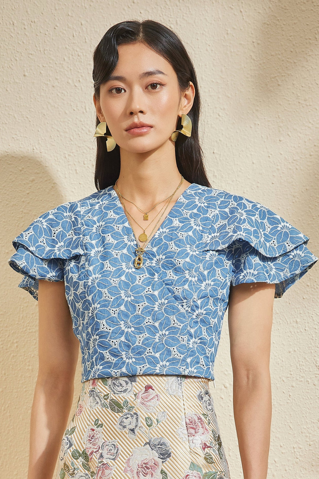 PHOENIX TOP IN BLUE AZALEA