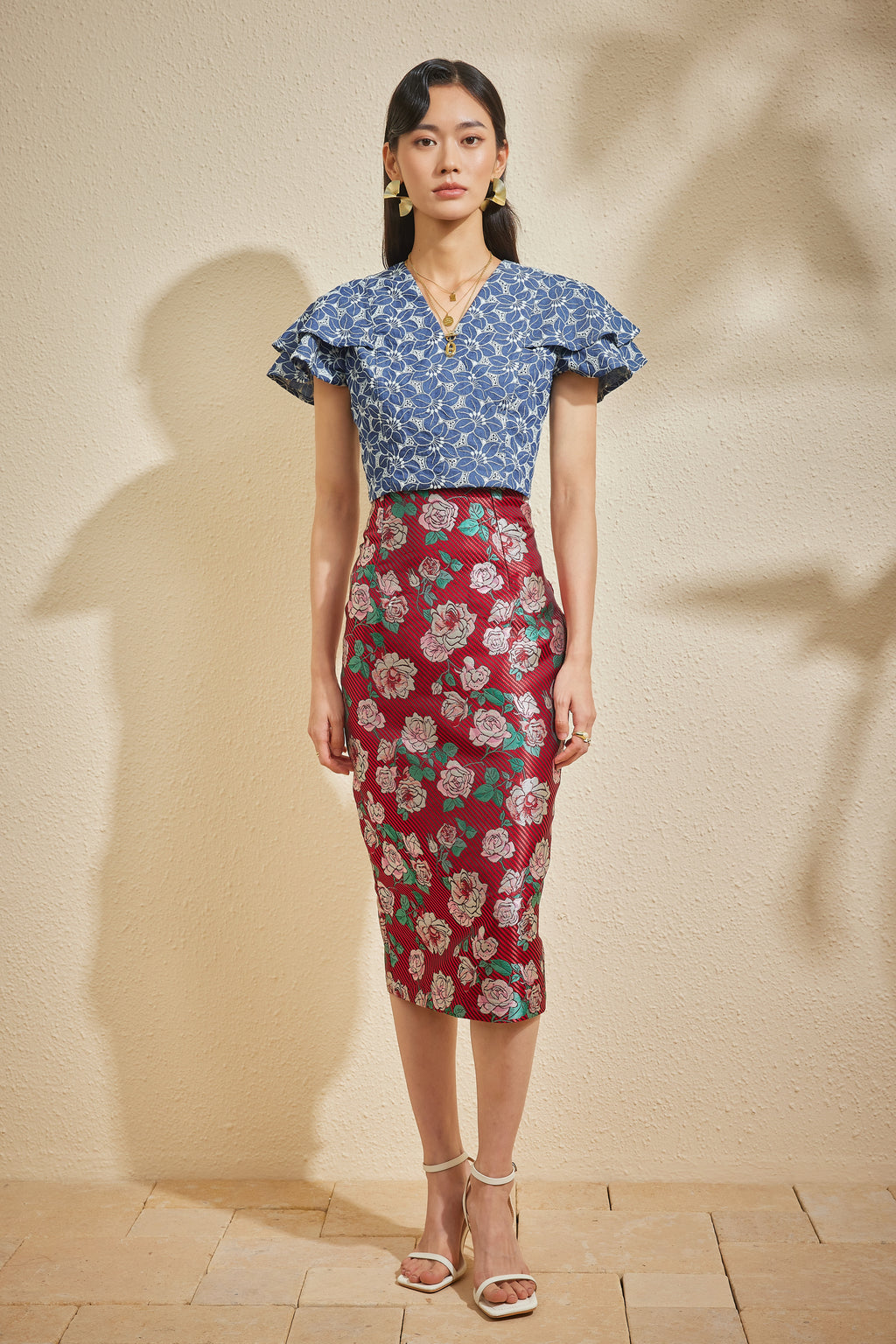 PHOENIX TOP IN NAVY AZALEA