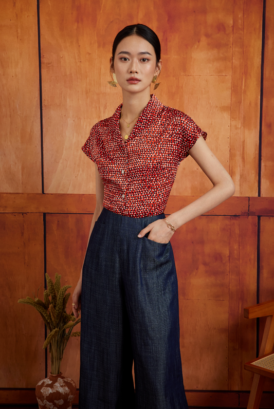 ROCKABILLY SHIRT IN SIENNA SAND