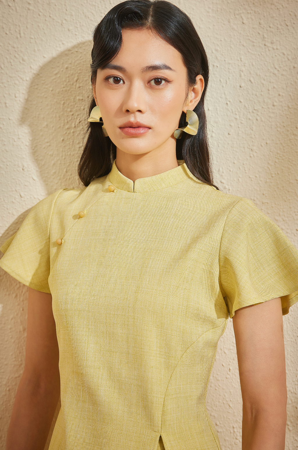 SOUTHERNER TOP IN LEMONGRASS SILK