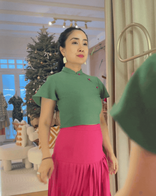 PINGYANG TOP IN MOSS GREEN