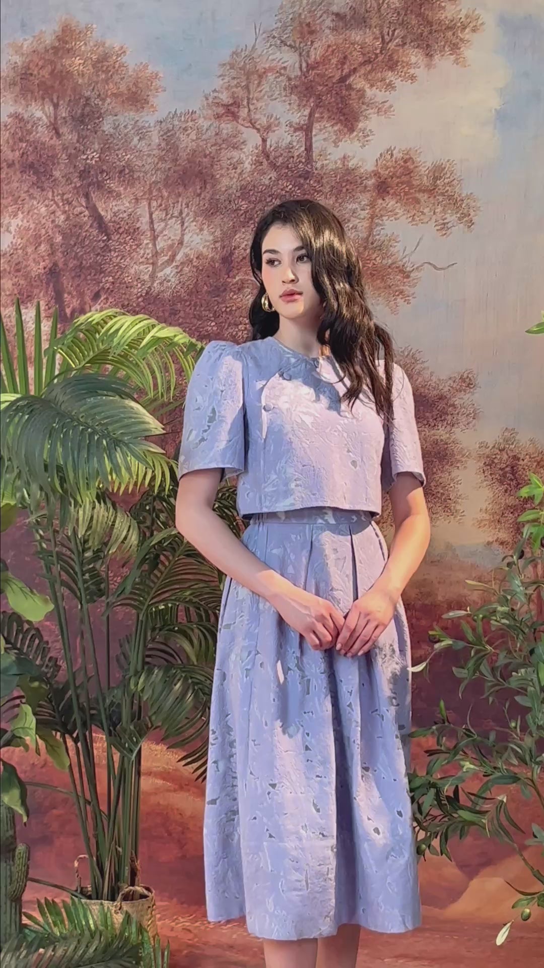 CAMISA IN LILAC FIELDSTONE