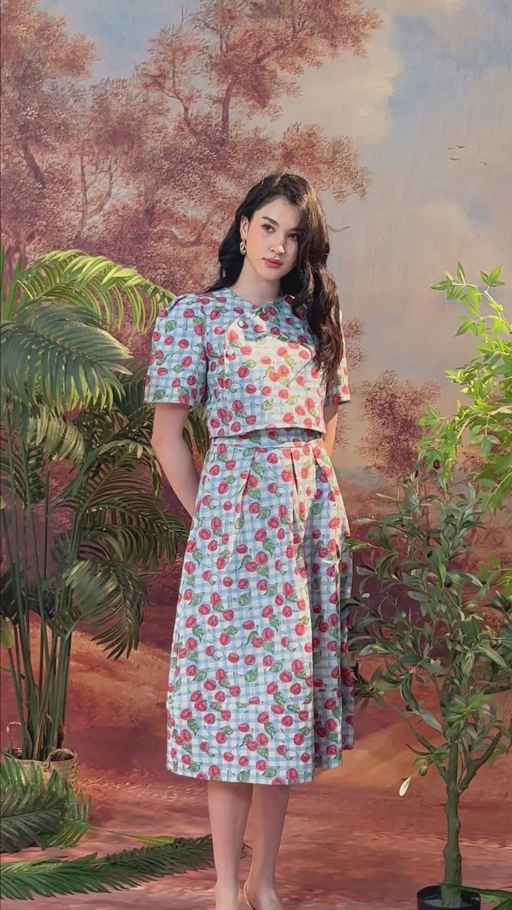HANA SKIRT IN CERISE